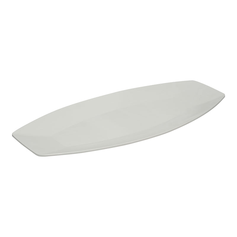 Vague White Melamine Boat Plate - Al Makaan Store