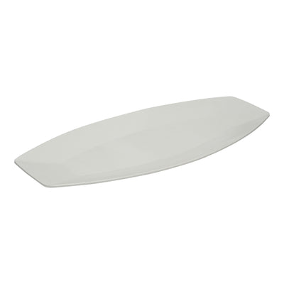 Vague White Melamine Boat Plate