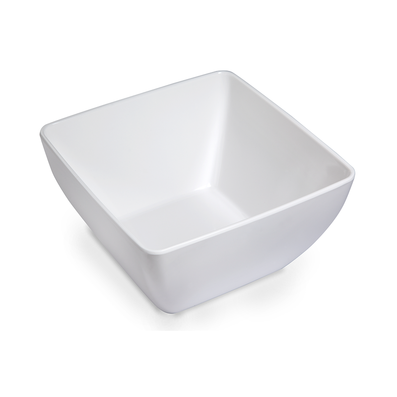 Vague White Melamine Square Bowl 17.5 cm - Al Makaan Store