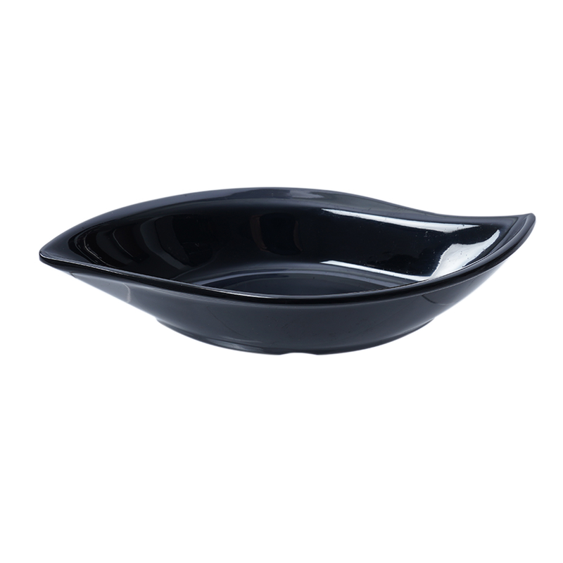 Vague Black Melamine Leaf Shape Dish - Al Makaan Store
