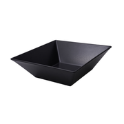 Vague Melamine Square Bowl Black Matt Finish - Al Makaan Store