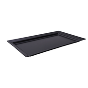 Vague Melamine Tray 45.7 x 28 cm Black Matt Finish - Al Makaan Store