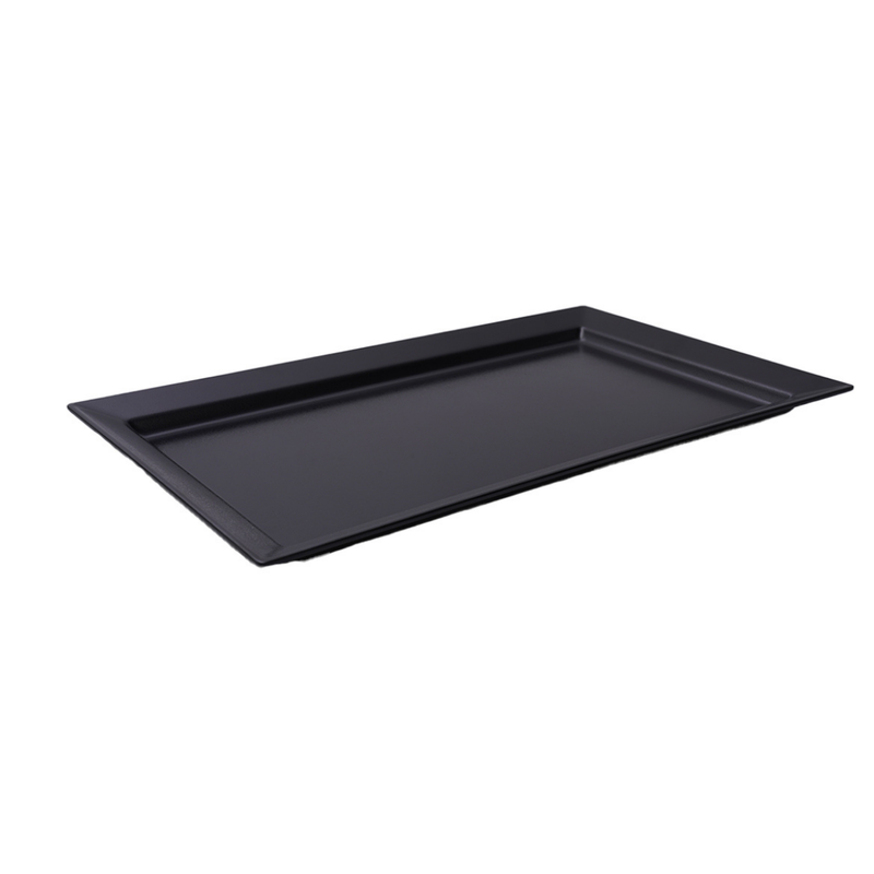Vague Melamine Tray 45.7 x 28 cm Black Matt Finish - Al Makaan Store