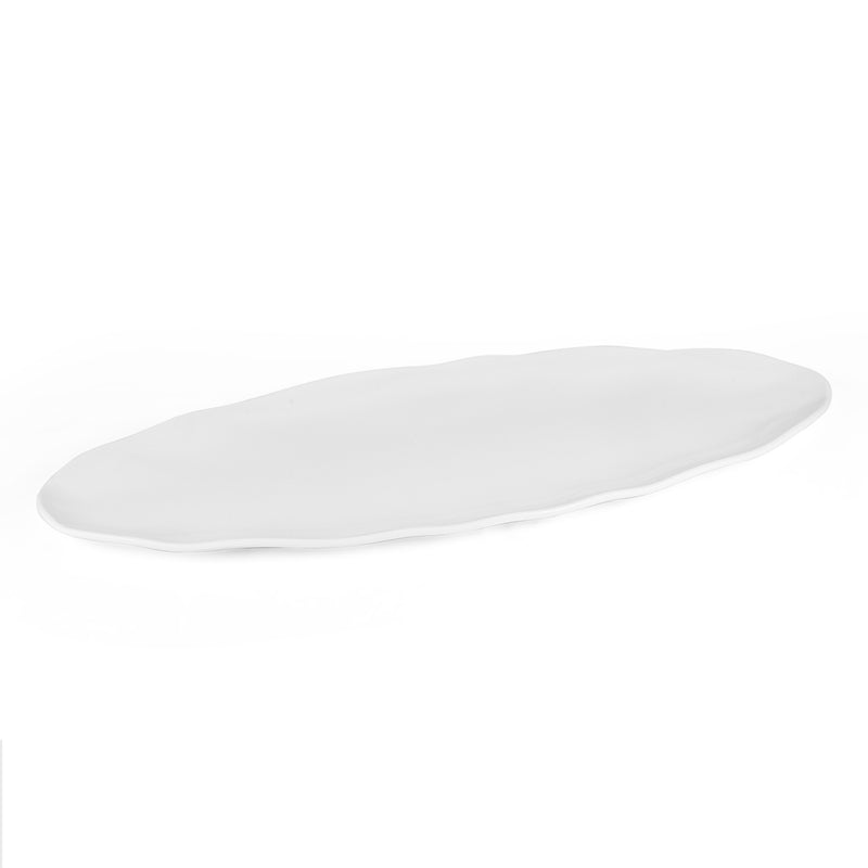 Vague Melamine Oval Wavy Edge Serving Platter 24" - Al Makaan Store