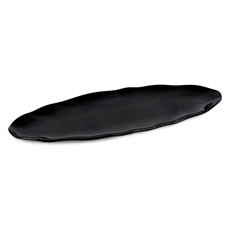 Vague Melamine Oval Wavy Edge Serving Platter 24" - Al Makaan Store