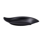 Vague Melamine Leaf Bowl Black Matt Finish - Al Makaan Store