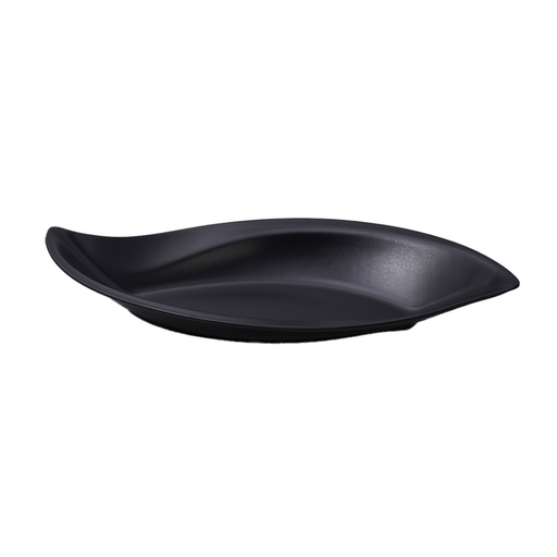Vague Melamine Leaf Bowl Black Matt Finish - Al Makaan Store