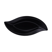 Vague Melamine Leaf Bowl Black Matt Finish - Al Makaan Store