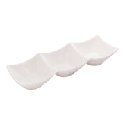 Vague Melamine Mezza Plate three comaprtments 24 cm x 8.4 cm x 4 cm - Al Makaan Store
