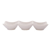 Vague Melamine Mezza Plate three comaprtments 24 cm x 8.4 cm x 4 cm - Al Makaan Store