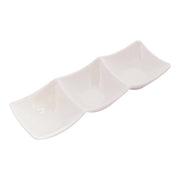 Vague Melamine Mezza Plate three comaprtments 24 cm x 8.4 cm x 4 cm - Al Makaan Store