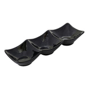 Vague Melamine Mezza Plate three comaprtments 24 cm x 8.4 cm x 4 cm - Al Makaan Store