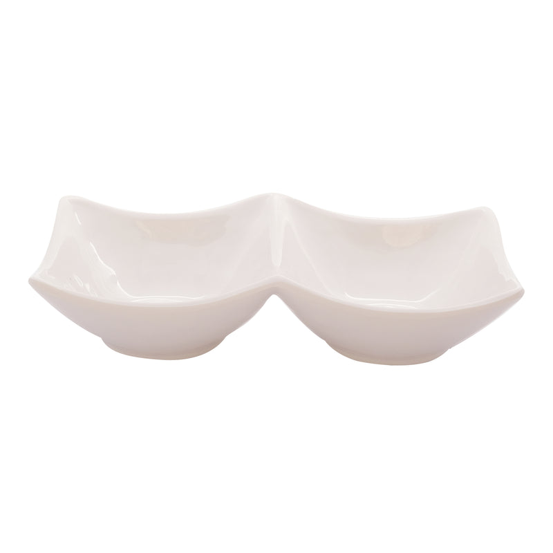 Vague Melamine Mezza Plate two comaprtments - Al Makaan Store