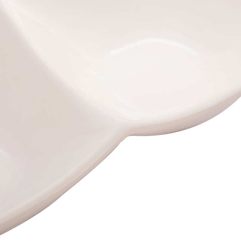 Vague Melamine Mezza Plate two comaprtments - Al Makaan Store