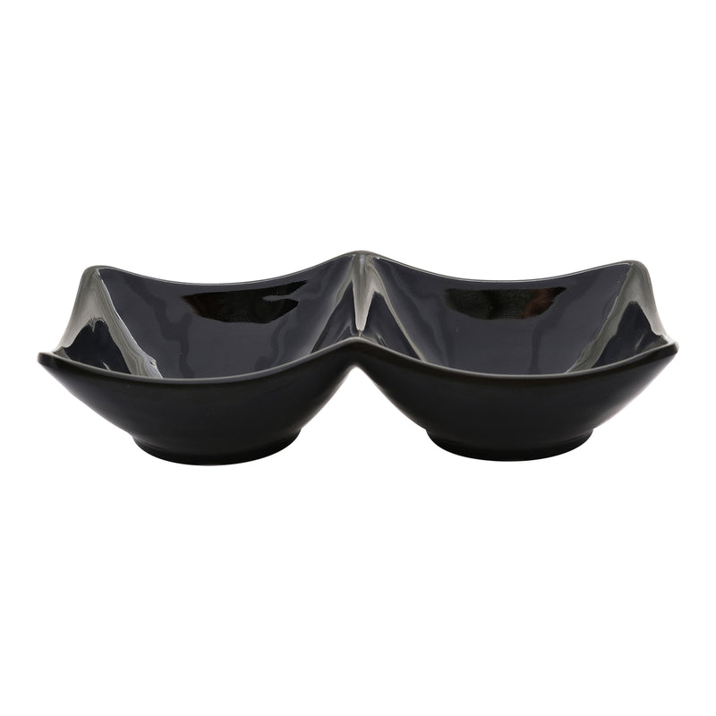 Vague Melamine Mezza Plate two comaprtments - Al Makaan Store
