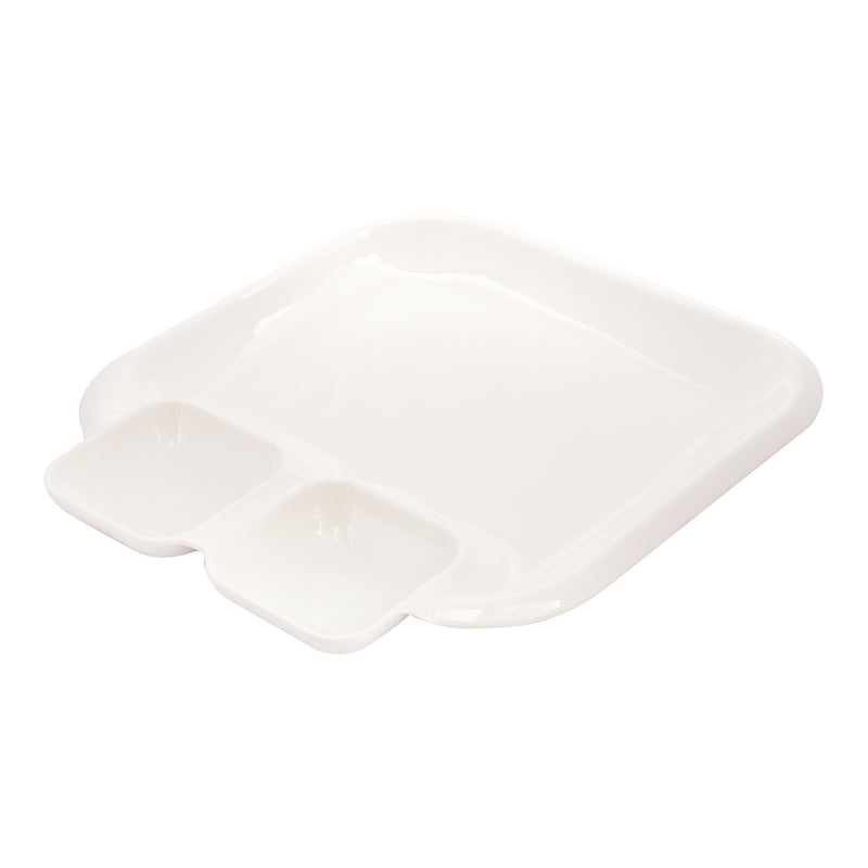 Vague Melamine Square Plate 28.5 cm x 25 cm - Al Makaan Store