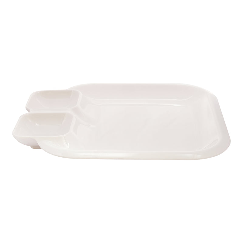 Vague Melamine Square Plate 28.5 cm x 25 cm - Al Makaan Store
