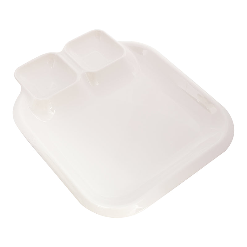 Vague Melamine Square Plate 28.5 cm x 25 cm - Al Makaan Store
