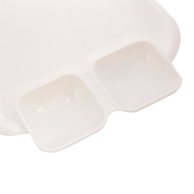 Vague Melamine Square Plate 28.5 cm x 25 cm - Al Makaan Store