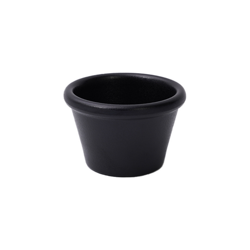 Vague Melamine Ramakin 6 x 4 cm Black Matt Finish - Al Makaan Store
