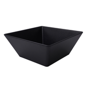 Vague Melamine Square Bowl Black Matt Finish - Al Makaan Store