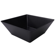 Vague Melamine Square Bowl Black Matt Finish - Al Makaan Store
