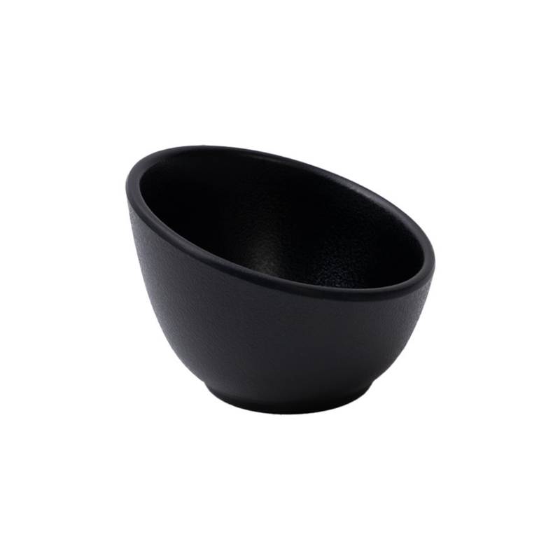 Vague Melamine Small Bowl 7.2 x 7 cm Black Matt Finish - Al Makaan Store