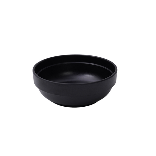 Vague Melamine Round Stackable Bowl 15.2 x 6 cm Black Matt Finish - Al Makaan Store