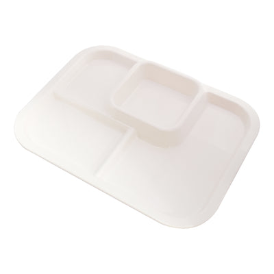 Vague Melamine White Square Divided Tray 40 cm x 30 cm - Al Makaan Store