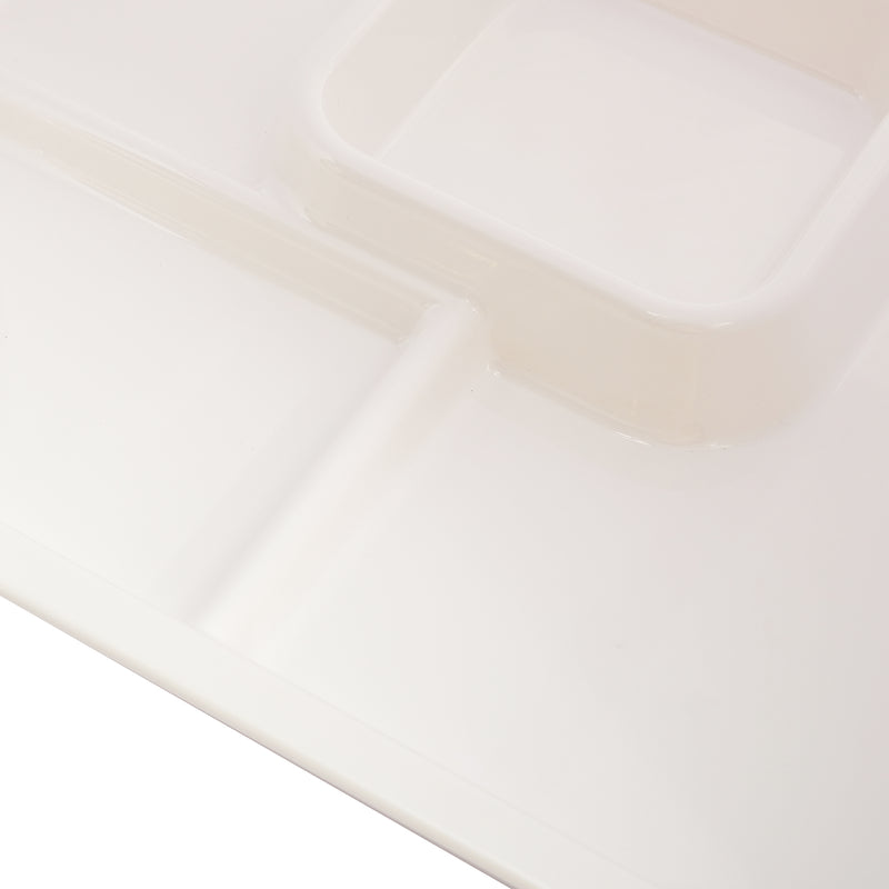 Vague Melamine White Square Divided Tray 40 cm x 30 cm - Al Makaan Store