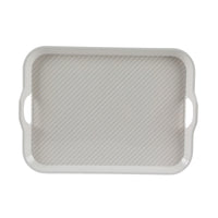 Vague Melamine Rectangular Tray with Handle 20.5" - Al Makaan Store