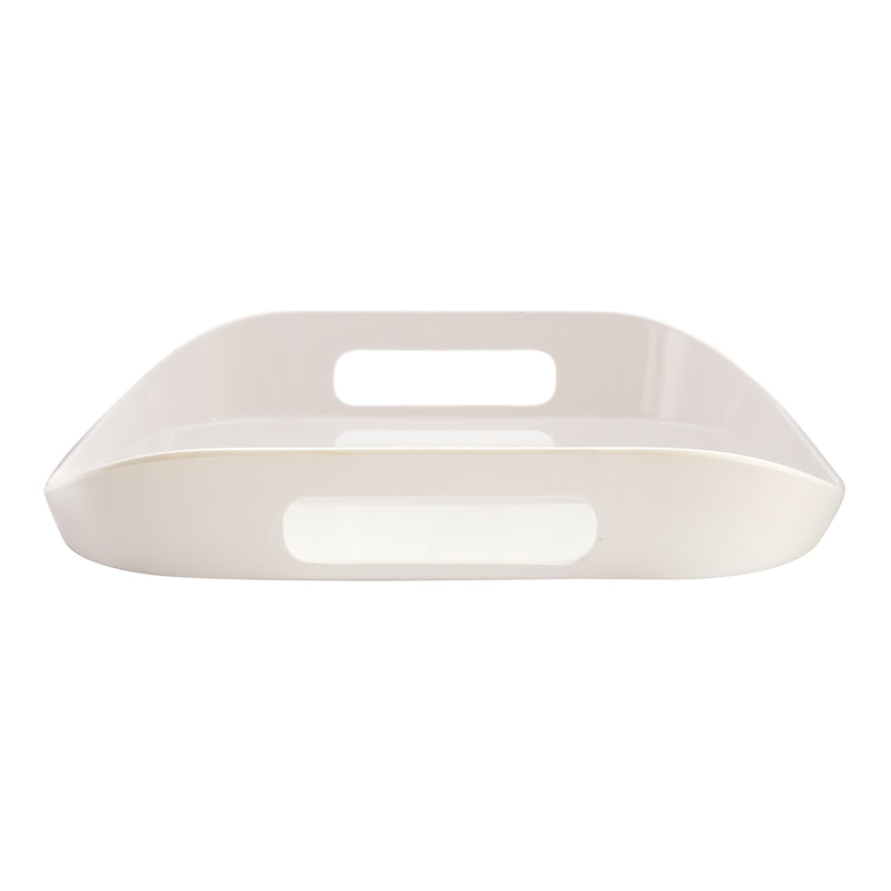 Vague Melamine Square Tray with Handle 13.5" x  2.5" - Al Makaan Store