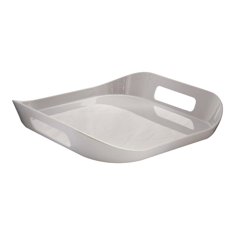 Vague Melamine Square Tray with Handle 13.5" x  2.5" - Al Makaan Store