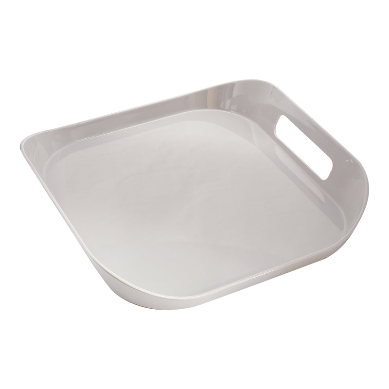 Vague Melamine Square Tray with Handle 13.5" x  2.5" - Al Makaan Store