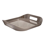 Vague Melamine Square Tray with Handle 13.5" x  2.5" - Al Makaan Store
