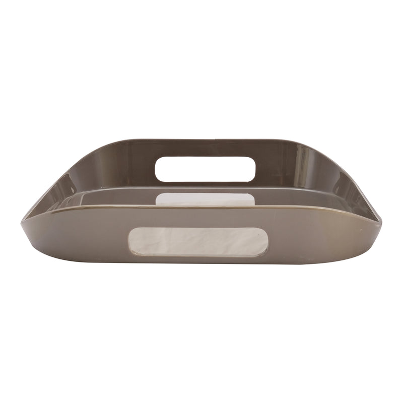 Vague Melamine Square Tray with Handle 13.5" x  2.5" - Al Makaan Store