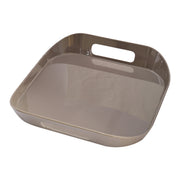 Vague Melamine Square Tray with Handle 13.5" x  2.5" - Al Makaan Store