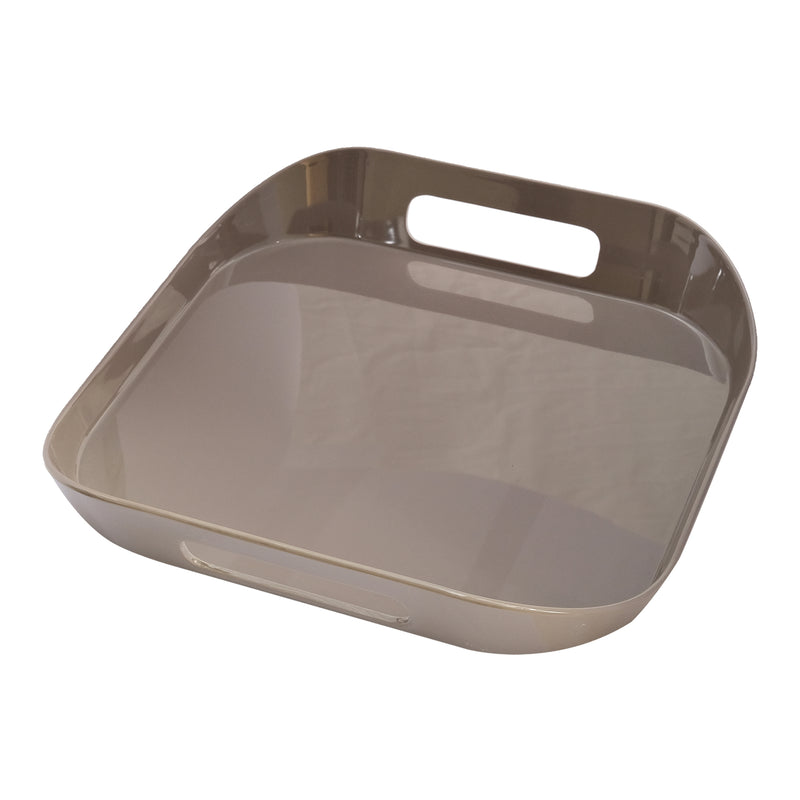 Vague Melamine Square Tray with Handle 13.5" x  2.5" - Al Makaan Store