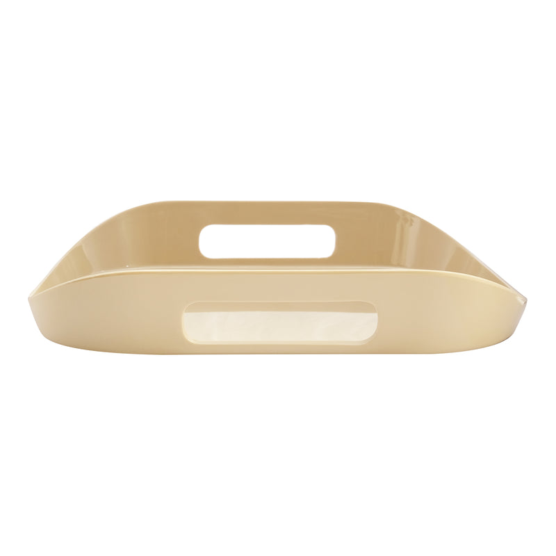 Vague Melamine Square Tray with Handle 13.5" x  2.5" - Al Makaan Store