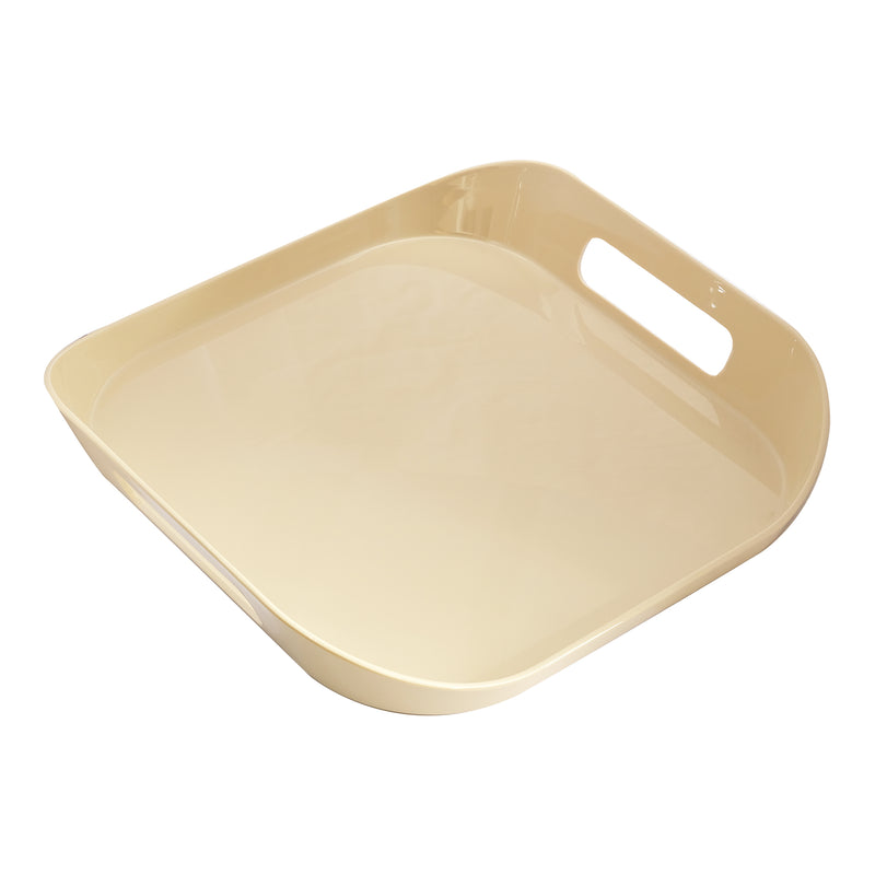 Vague Melamine Square Tray with Handle 13.5" x  2.5" - Al Makaan Store