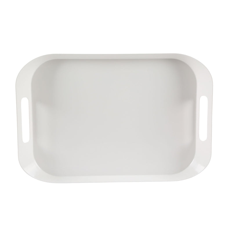 Vague Melamine Square Tray with Handle 53 cm x 37 cm - Al Makaan Store