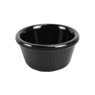 Vague Black Textured Melamine Ramekin