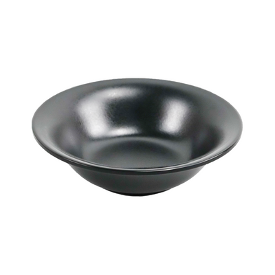 Vague Black Textured Melamine Soup Bowl