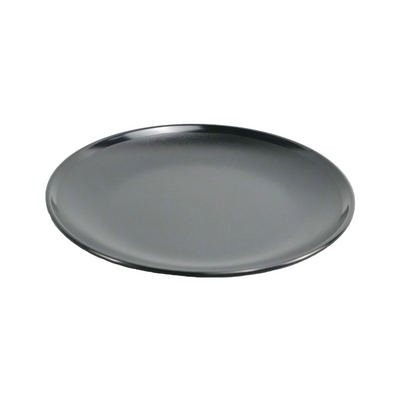 Vague Black Textured Melamine Round Soup Plate