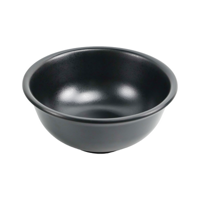 Vague Black Textured Melamine Round Rice Bowl