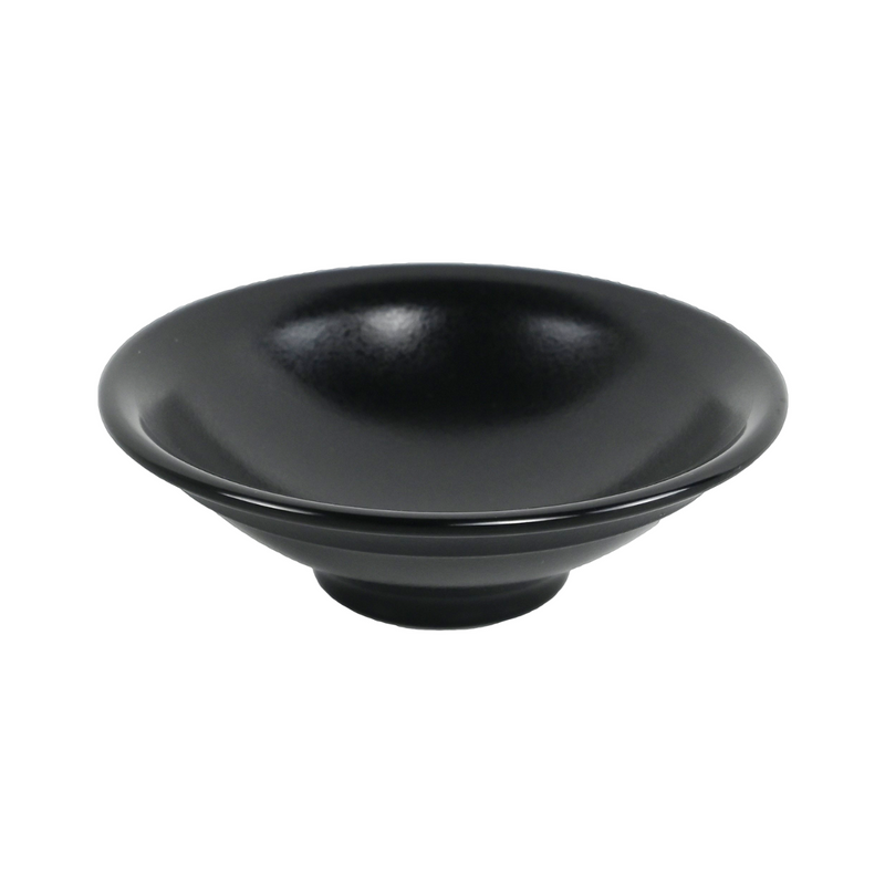 Vague Black Textured Melamine Round Humous Bowl