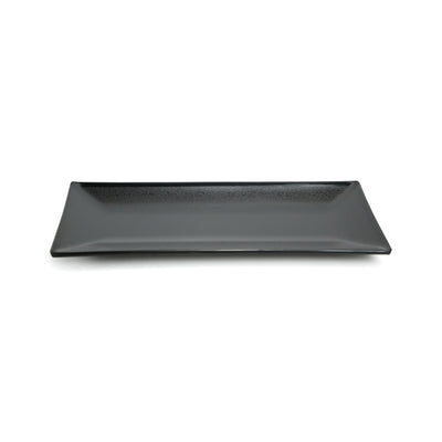 Vague Black Textured Melamine Rectangular Platter