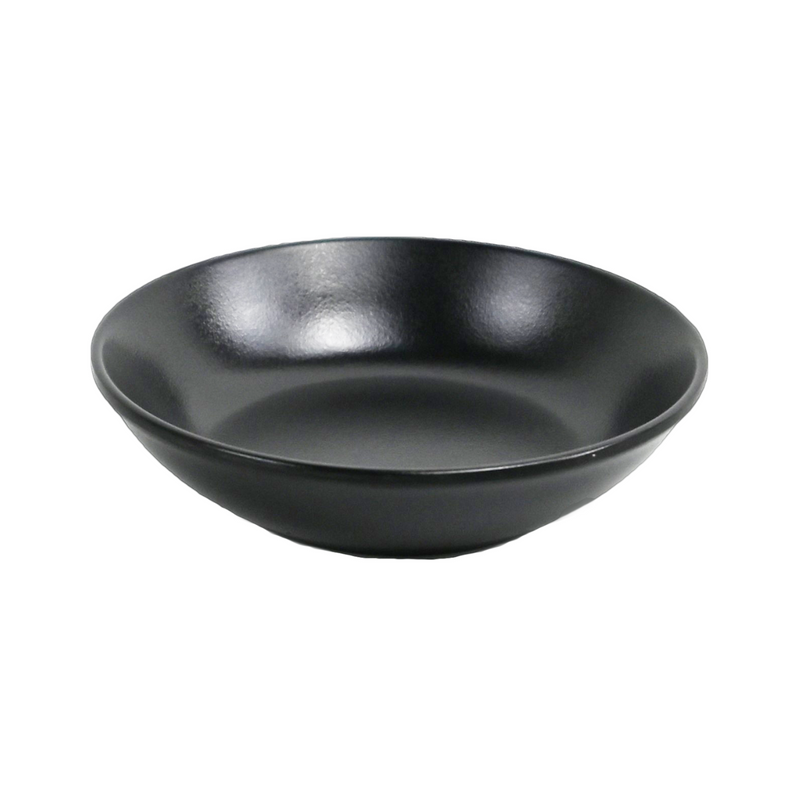 Vague Black Textured Melamine Melaminee Salt Dish 4"