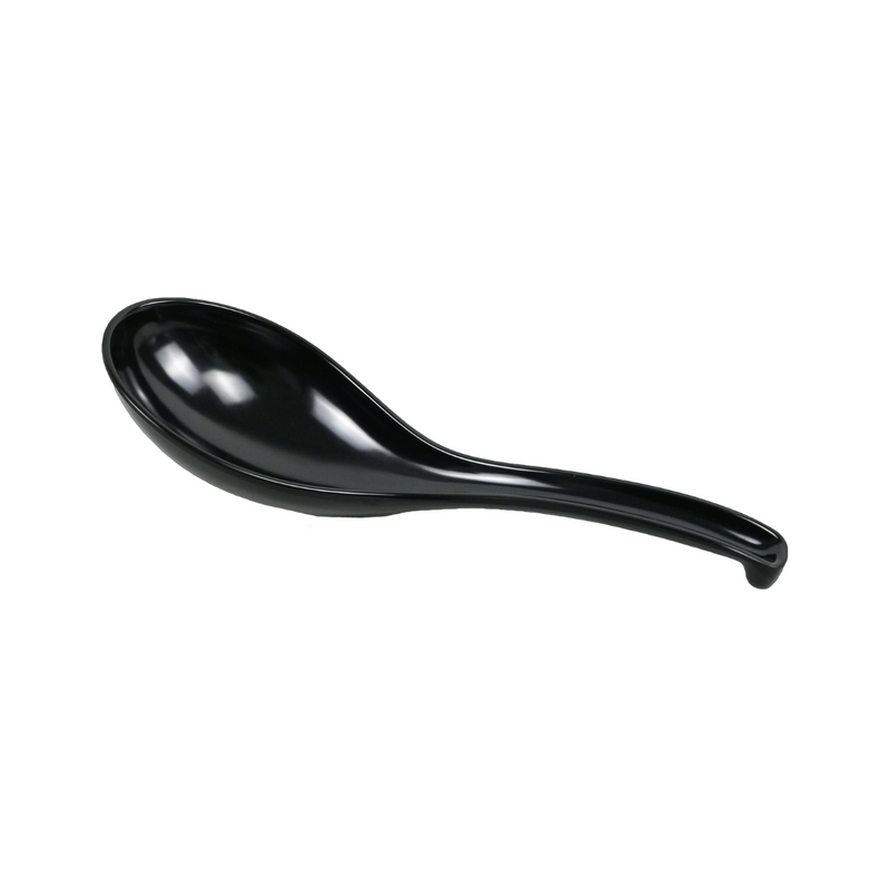 Vague Black Textured Melamine Soup Ladle