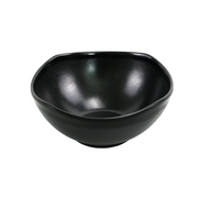 Vague Black Melamine Semi Round Bowl - Al Makaan Store